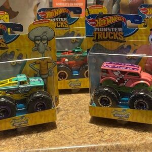Hot Wheels SpongeBob Monster Trucks Set